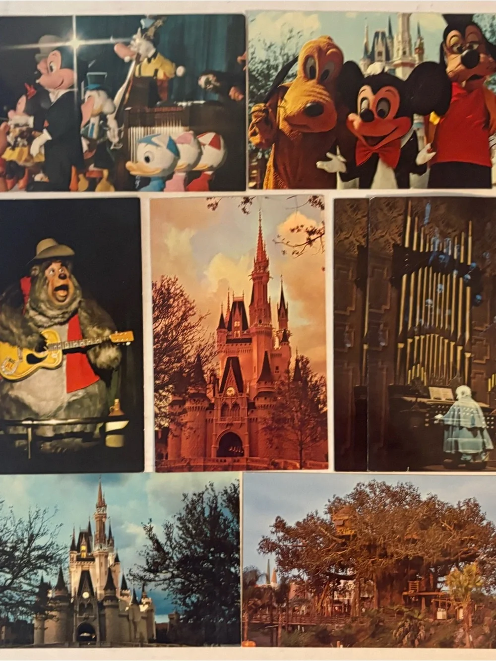 Disney World Vintage Postcards- 1970's- 8 total postcards